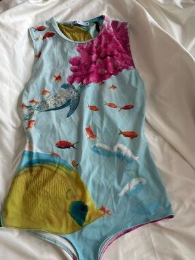 Zara ' Ocean Scene Tank One-Piece - Bodysuit